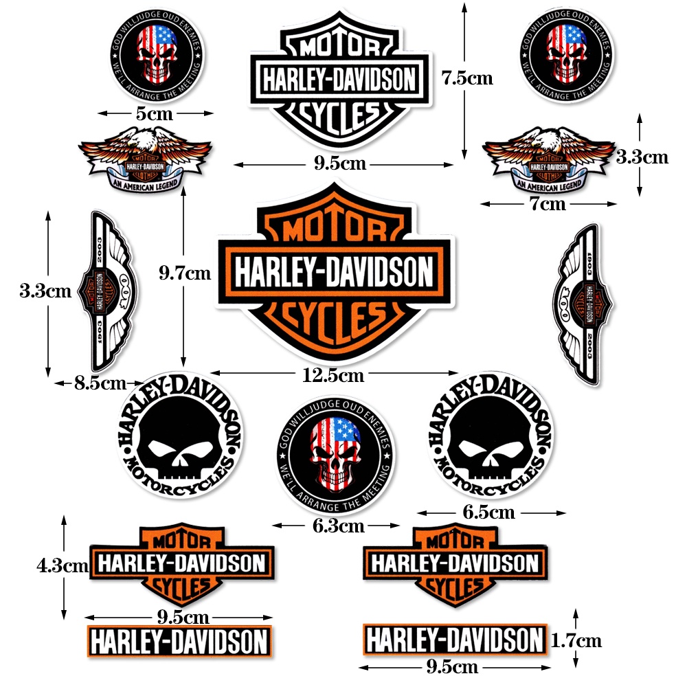 Miếng Dán Trang Trí Mũ Bảo Hiểm Chống Thấm Nước Chống Nắng Dành Cho Xe Mô Tô Harley Harley-Davidson