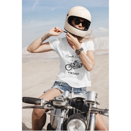 Áo phông Retro Vintage Biker - Crude Culture BLACK