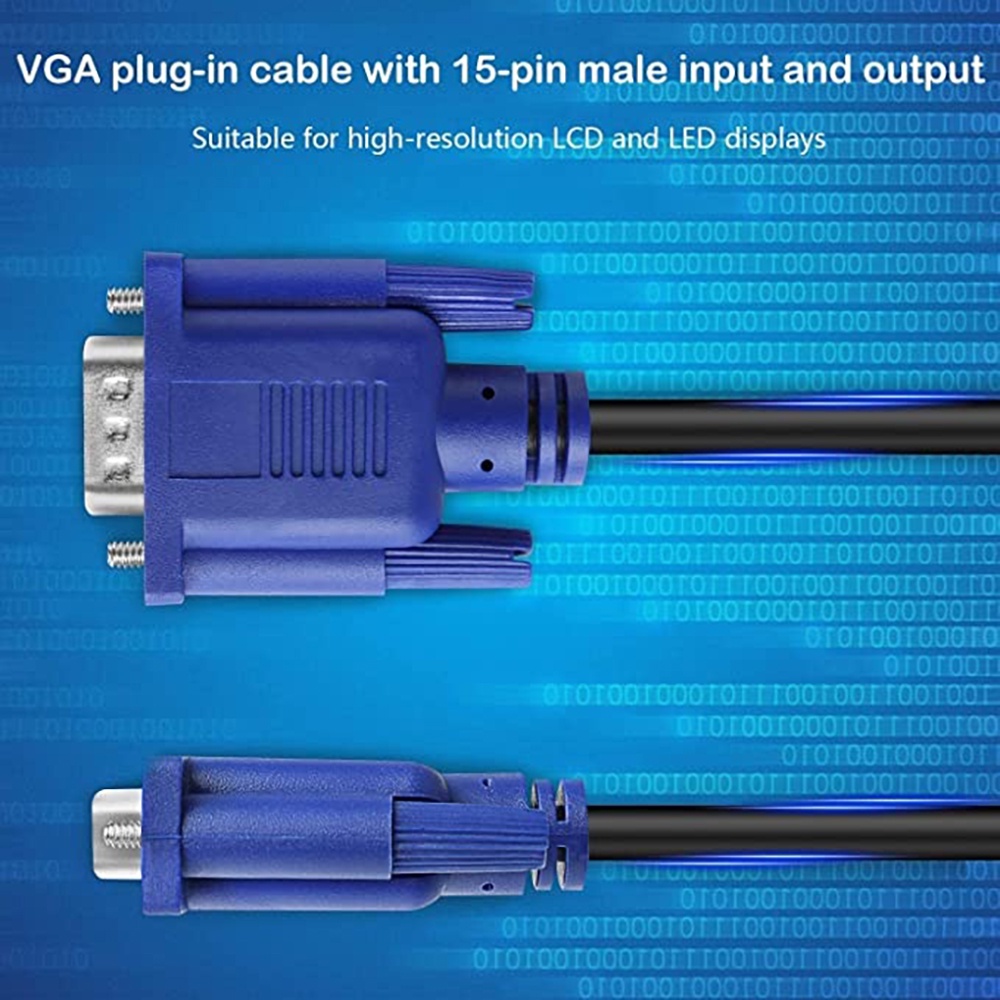 Dây Cáp Vga Chuyển Đổi 1.5M/3M/5M Vga Sang Vga 15Pin Cho Máy Tính/Máy Tính/Máy Tính