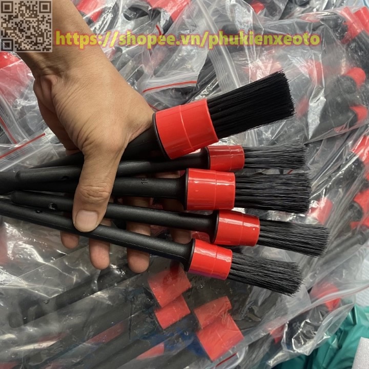 Bộ 5 Chổi Cọ Vệ Sinh Xe Ô Tô Đa Năng - Cọ Rửa Khoang Máy, Mâm Xe, Nội Thất