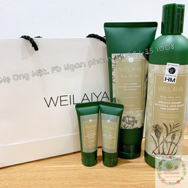 Bộ dầu gội Weilaiya thuốc bắc tặng kèm set mini