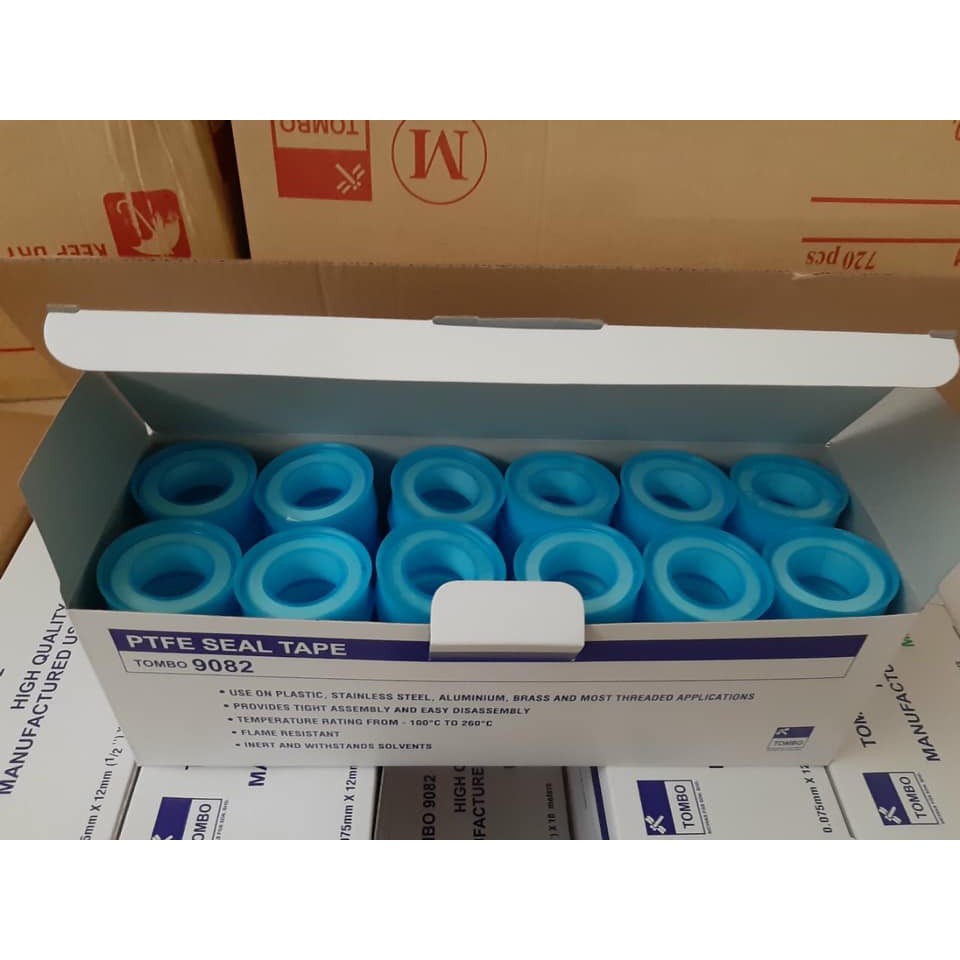 Hộp 60 cuộn băng tan, cao su non, keo lụa Tombo made in Malaysia