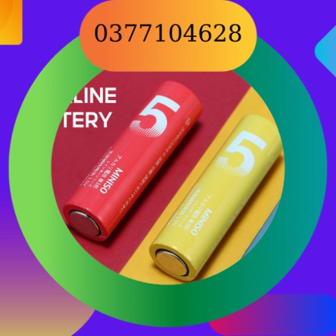 Pin AA/AAA, vỉ 8 viên Miniso (Đầy màu sắc) - Hàng chính hãng [LH O3771O4628]