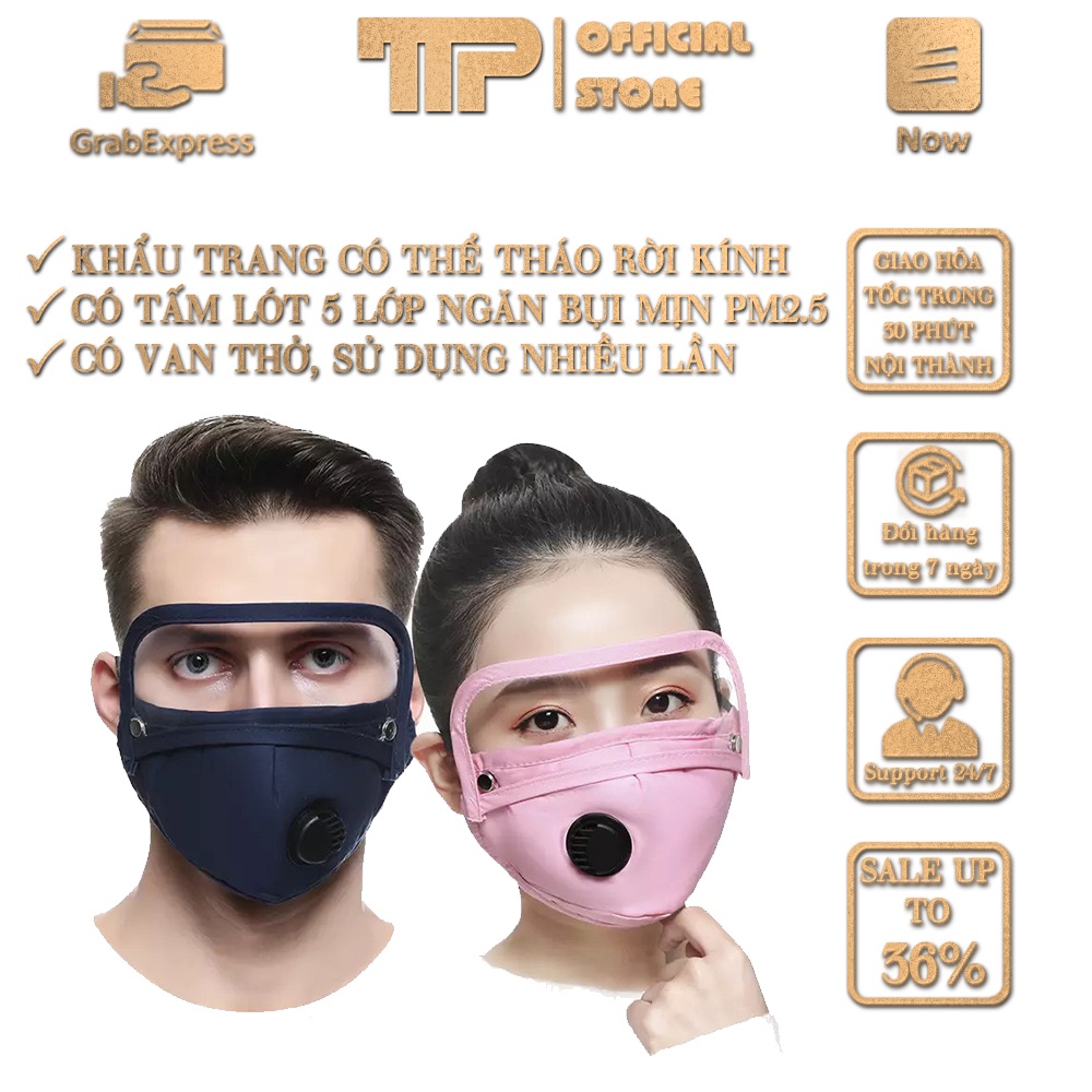 Khẩu trang y tế 3d AKI MASK 4 lớp có kính kháng khuẩn chống bụi mịn 2,5PM