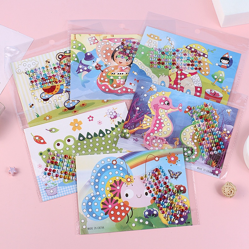 Bộ tranh đính đá xinh nhiều mẫu cho bé 💜 Molang shop 💜