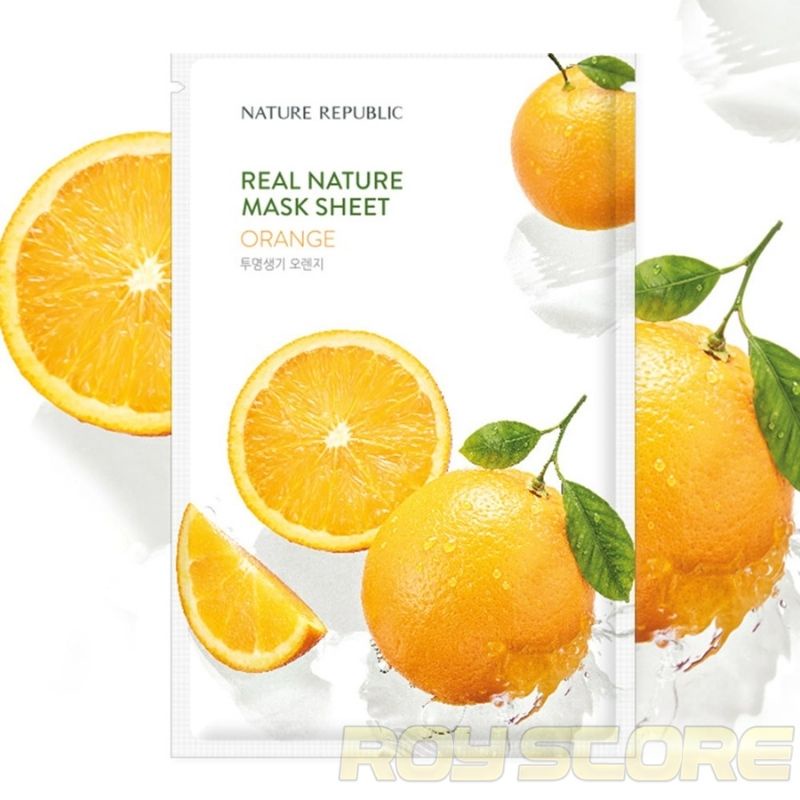 Mặt nạ giấy cấp ẩm, dưỡng trắng da Nature Republic Real Nature Mask Sheet 23 ml