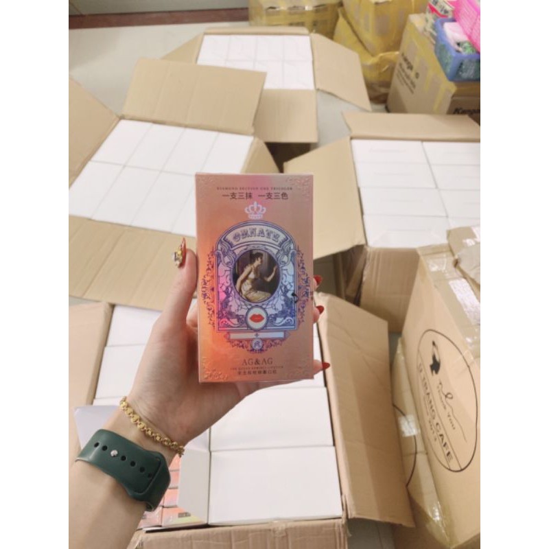 son nữ hoàng 3 màu.son kim cương 3in1