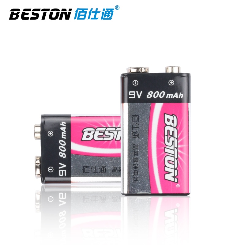 Combo 1 Viên Pin Sạc Li-ion 9V 800mAh Và Sạc Pin 2 Khe M7005 BESTON Chính Hãng