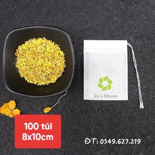 ( Chính hãng) SET 100 TÚI LỌC TRÀ VẢI KHÔNG DỆT 8*10cm