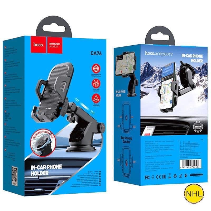 🌈 Giá Đỡ Kẹp Điện Thoại Hoco CA76 Cho Bảng Điều Khiển Xe Kính Chắn Gió Xe Hơi Ô Tô