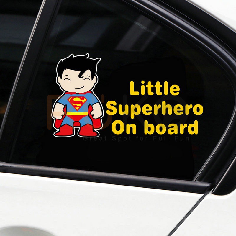 Sticker hình Superman Little Superhero On Board