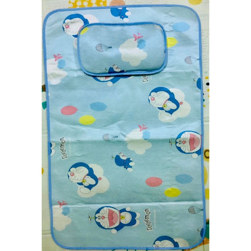 Bộ Chiếu Lụa Điều Hòa Cao Cấp Kèm Gối Thảo Dược 60x90cm