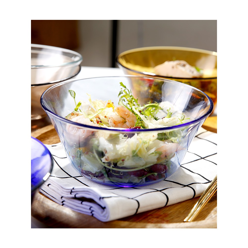 Bộ 2 tô D2007B Duralex - Lys Xanh Marine 17cm Thủy tinh cường lực cao cấp Pháp