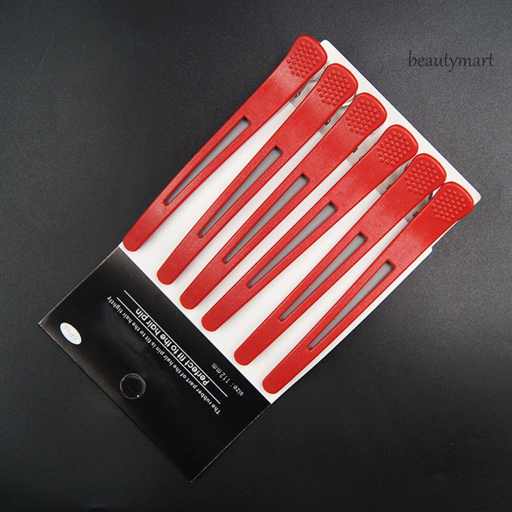 [Hàng mới về] Set 6 Kẹp Tóc Kiểu Mỏ Vịt Màu Sắc Đa Dạng Thời Trang Tiện Dụng Cho Nữ