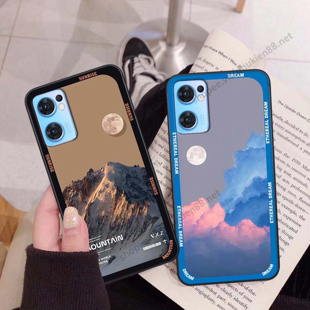 Ốp Oppo Reno7 / Reno7 Z 5G / Reno 7 hình vũ trụ, mountain, cloud phong cách cá tính
