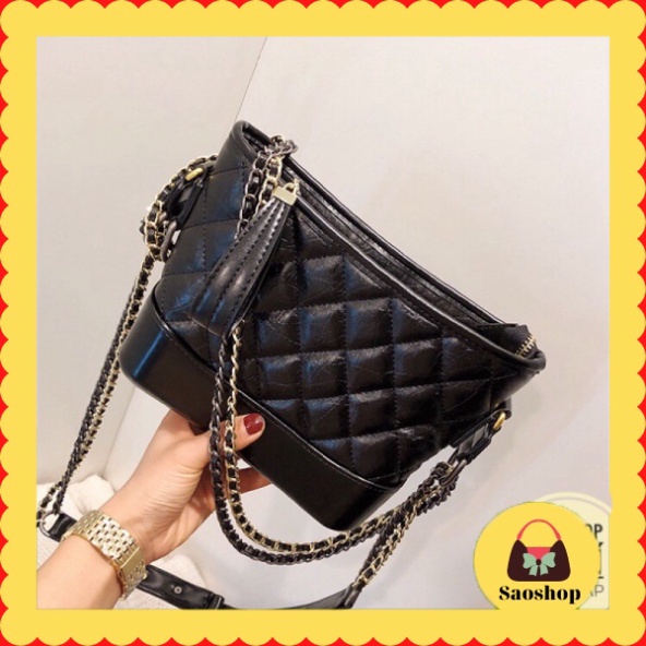 Túi xách hobo ngọc chinh vân ô trám đeo kẹp nách cực sang chảnh vigol.vn helobaby