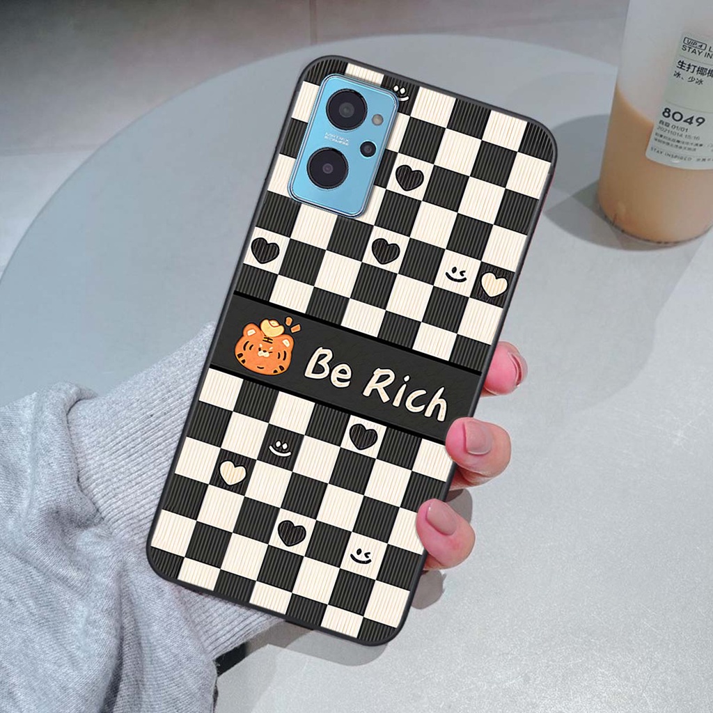 Ốp Realme 9i gấu Bear rick caro vuông thời trang siêu đẹp