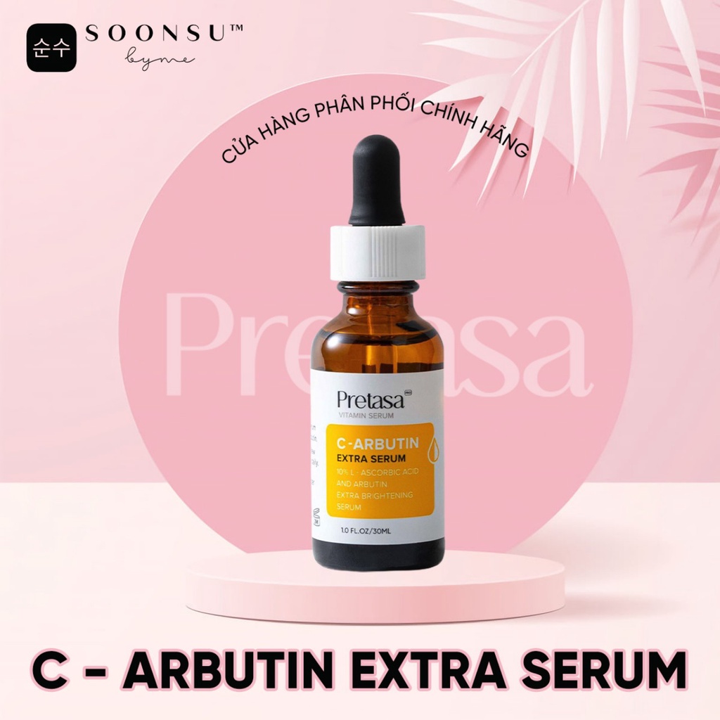 PRETASA C-ARBUTIN  Tinh Chất Trắng Da Mờ Thâm Chuyên Sâu Extra Serum 30ml