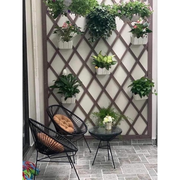 BỘ BÀN GHẾ DÂY VĂNG APULLICO- bộ bàn ghế ban công