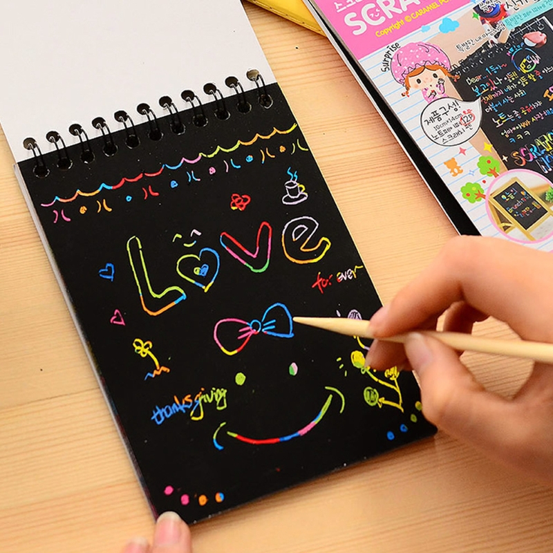 Sổ tay vẽ dạng bảng đen DIY cho trẻ tự học