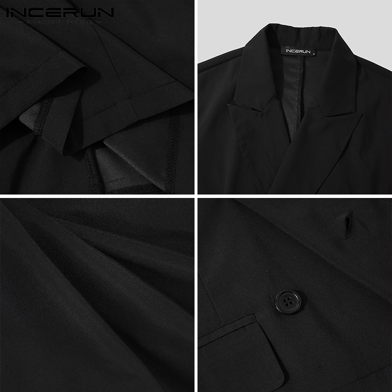 Áo khoác blazer tay dài màu trơn thời trang cho nam giới