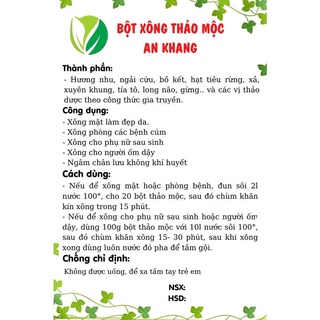 Bột xông Thảo mộc an khang (150g/gói)