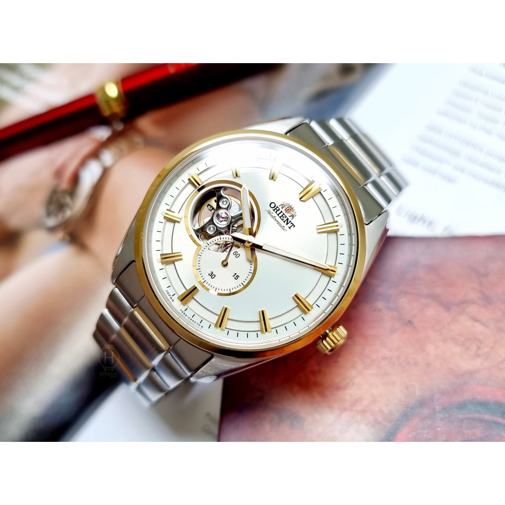 Đồng hồ Nam chính hãng Orient Automatic RA-AR0001S10B/RA-AR0001S00C Size 41,Hở tim-Máy cơ tự động-Dây kim loại Demi vàng