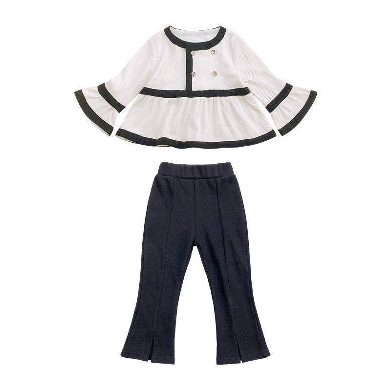 Set Đồ 5 Món Chất Cotton Dáng Rộng Phong Cách Hàn Quốc Thời Trang Xuân Thu Xinh Xắn Cho Bé Gái