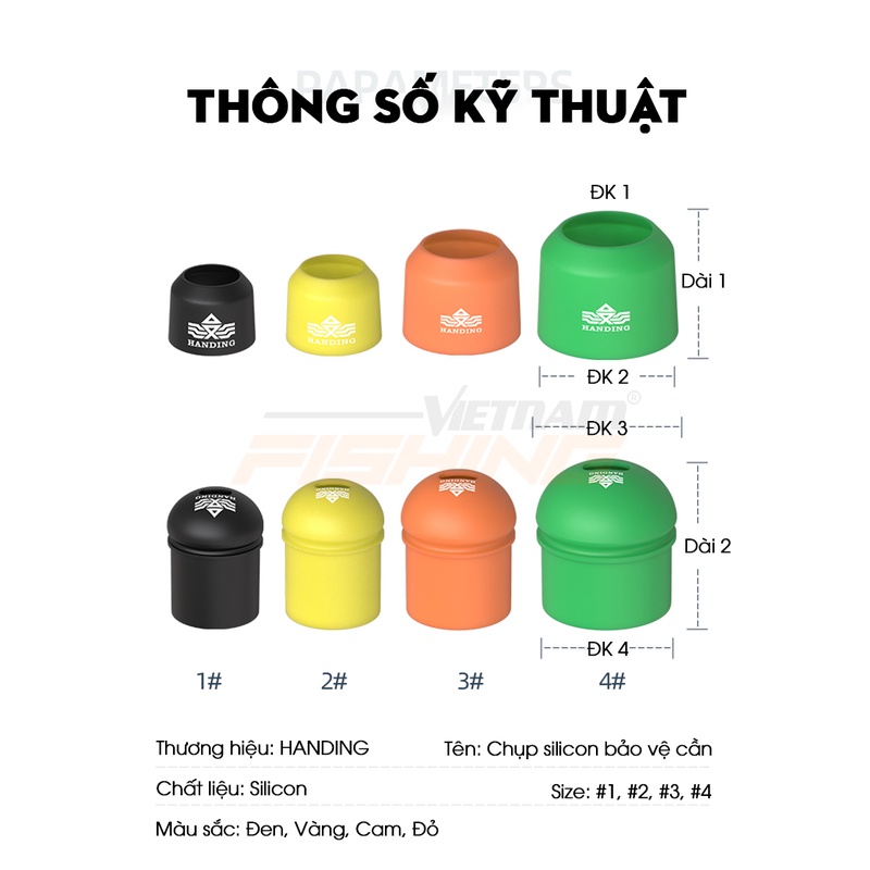 [Ảnh thật] [Chính hãng] Chụp Silicol bảo vệ cần câu Handing