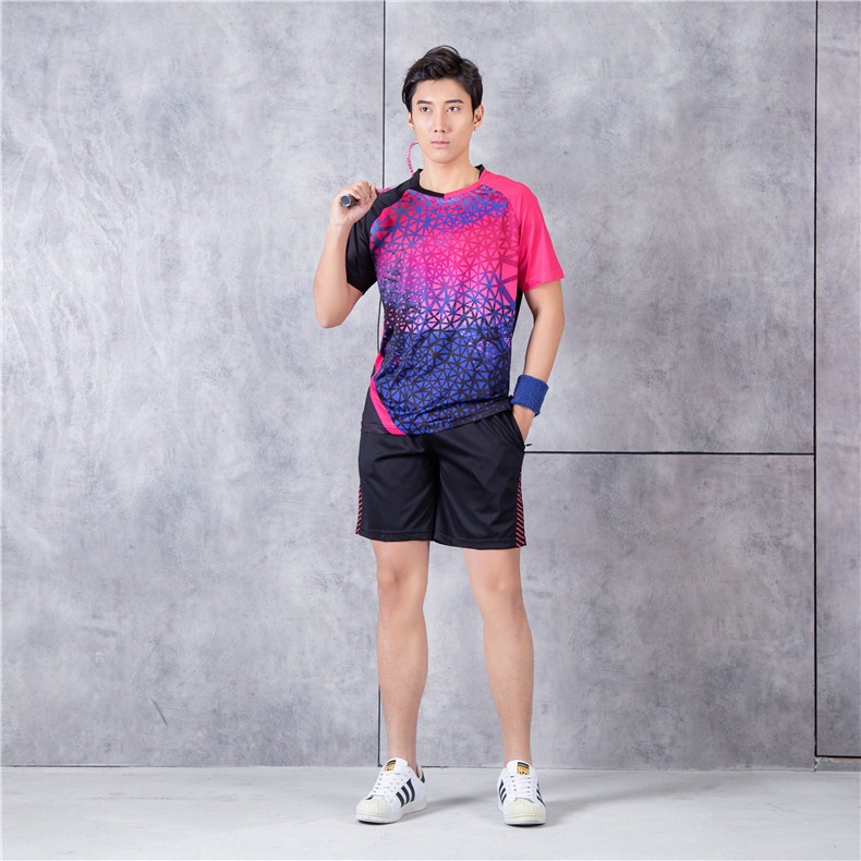 Bộ Đồ Thể Thao Tay Ngắn Thoáng Khí Nhanh Khô Thời Trang Mùa Hè Cho Nam Và Nữ