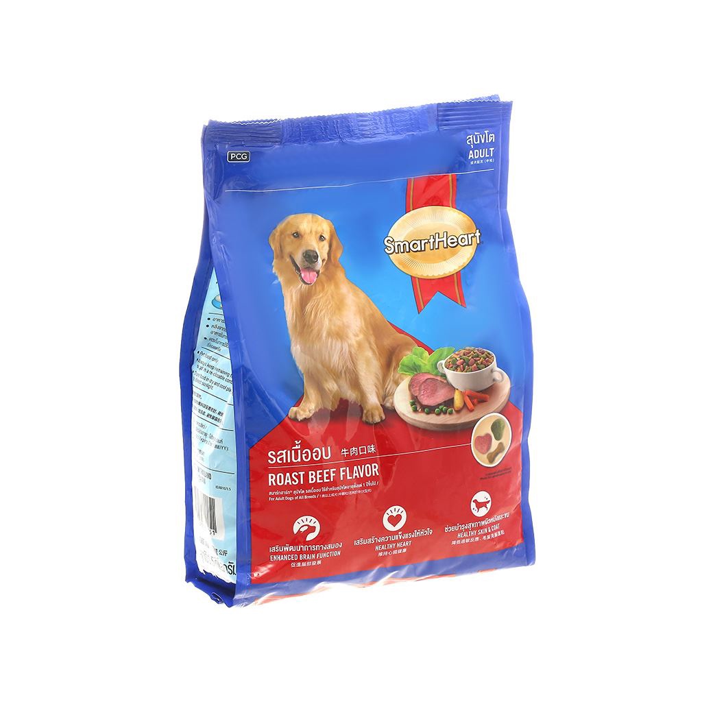 Thức ăn hạt dành cho chó lớn, chó con - Smartheart Adult 3KG
