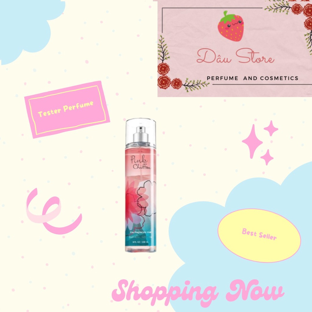 Xịt Thơm Có Nhũ Bath And Body Works Pink Chiffon