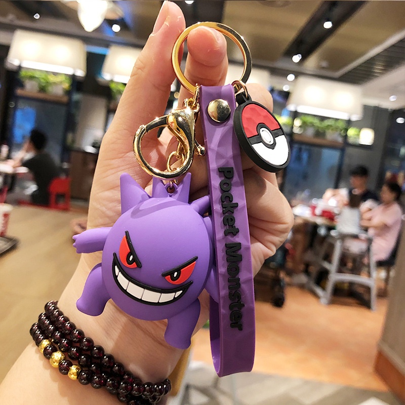 Móc khóa silicon hình pikachu hoạt hình đáng yêu