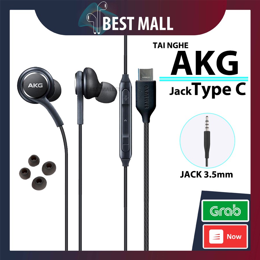 Tai Nghe Nhét Tai Samsung AKG Jack 3.5mm và Type C Galaxy S8/S9/S10/Note10/S20 Zin Linh Kiện 1 Đổi 1 3 Tháng