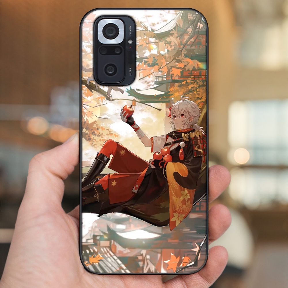 Ốp lưng Xiaomi Redmi Note 10 Pro viền đen in hình Kazuha Genshin Impact