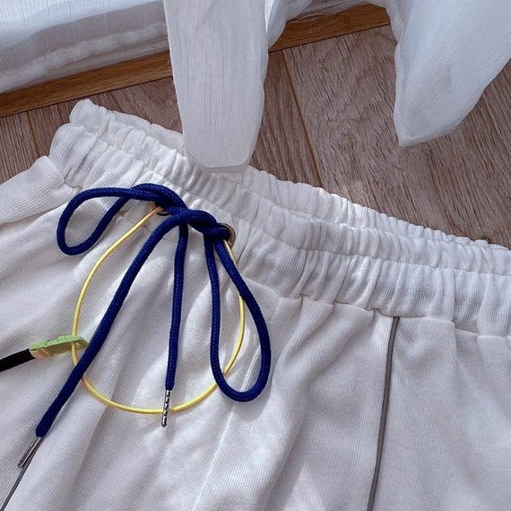 Quần Jogger Nữ Ruxy ADER Bo Gấu Cạp Chun Phản Quang Trắng Đen Xanh