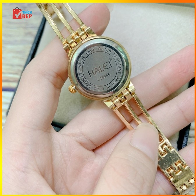 💥 HÀNG MỚI VỀ 💥Đồng hồ nữ dây thép Halei máy Nhật mạ vàng Size 26mm siêu bền💥TẶNG PIN ĐI KÈM💥