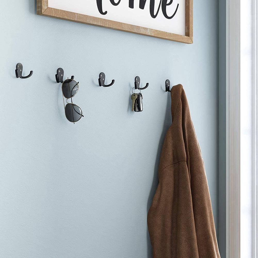 HARRIETT Set 6 Móc Treo Túi Xách / Mũ Màu Đen Tiện Dụng