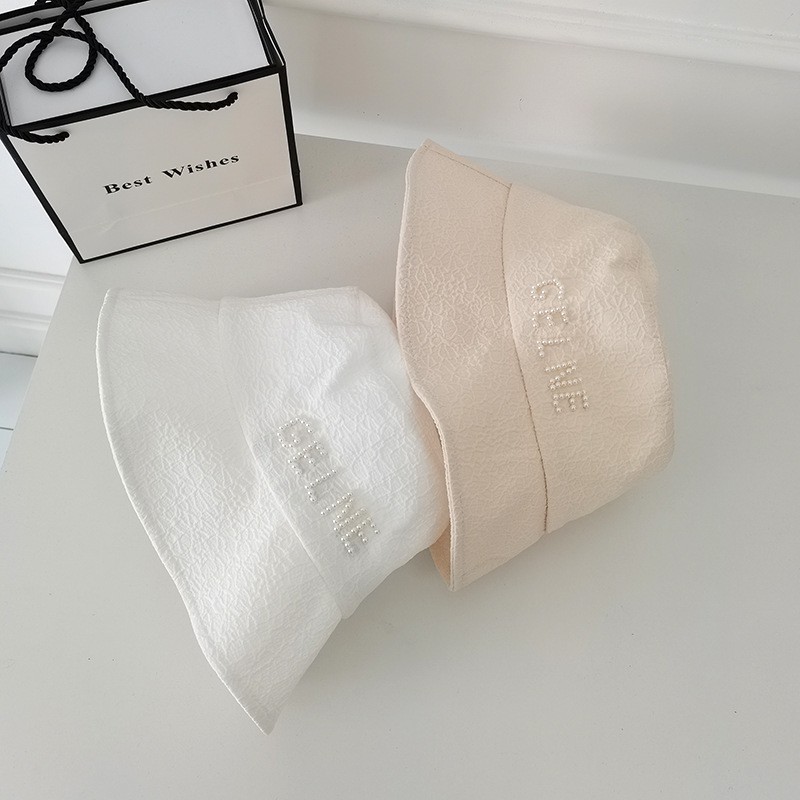 Nón xô Bucket Chống nắng tia UV Vành rộng Màu trơn Ulzzang Hàn Quốc Mũ nón Bucket trơn Thời trang Mùa Hè