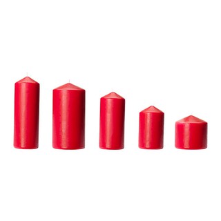 Set 5 nến trụ đỏ FENOMEN - IKEA