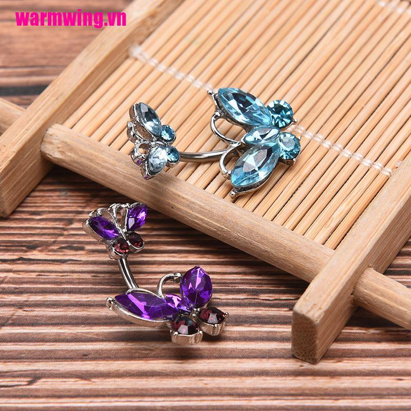 Khuyên RốN HìNh BướM ĐíNh Đá Xinh XắN