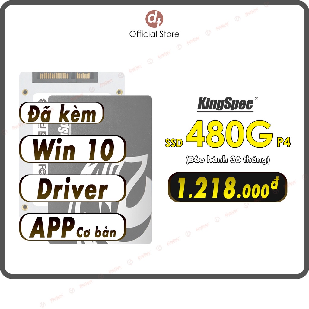 ஐ◊☊Ổ cứng SSD KingSpec 480GB cài sẵn Win 10 , SATA 2.5 | P4 480 - Hàng Chính Hãng | WebRaoVat - webraovat.net.vn