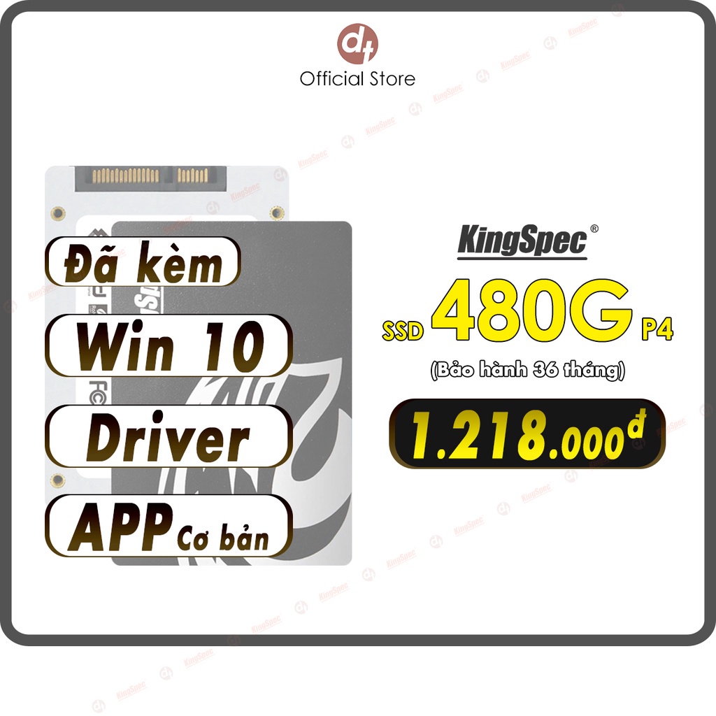 ஐ◊☊Ổ cứng SSD KingSpec 480GB cài sẵn Win 10 , SATA 2.5 | P4 480 - Hàng Chính Hãng | BigBuy360 - bigbuy360.vn