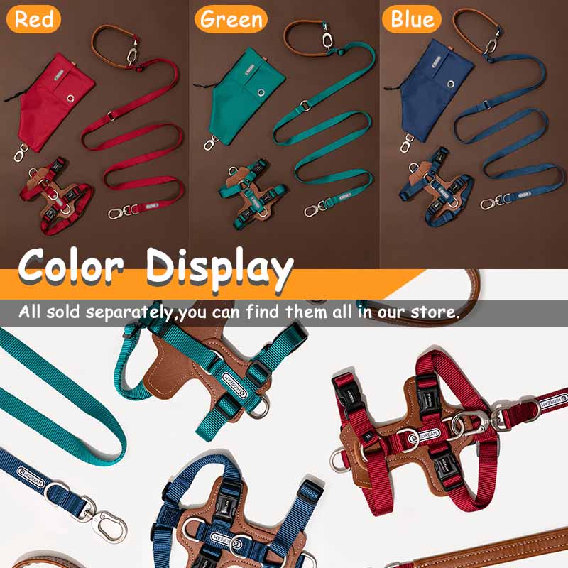 HamshMoc Dây Dắt Thú Cưng Đi Dạo 2 Đầu Đa Năng 5 Trong 1 Tùy Chỉnh