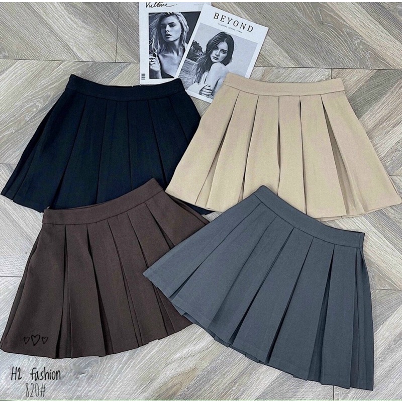 CHÂN VÁY XẾP LY TO CHẤT DÀY DẶN HÀNG QUẢNG CHÂU FROM CHUẨN MS17781