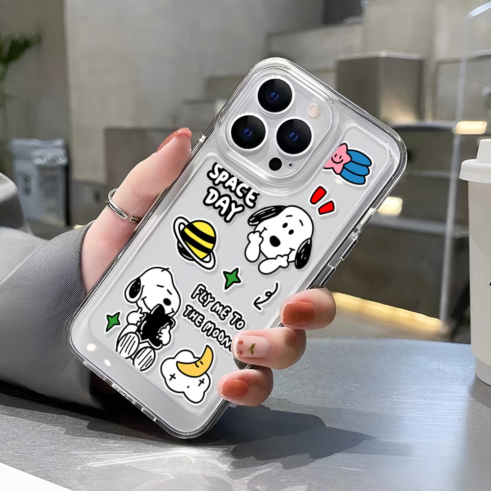 Ốp Điện Thoại Trong Suốt Hình Snoopy Cho iphone 14 Plus 11 13promax 12 7Plus X XS Max 7 8 SE 2020