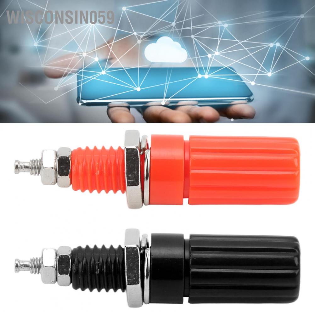 Wisconsin059 10 cái Đầu nối M3 4mm Jack cắm Banana Jack Bảng điều khiển vít cắm cho thiết bị điện tử