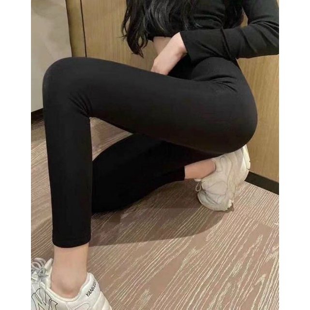 Quần Legging Lửng Ngố, Dài, Nâng Mông Cạp Cao Siêu Hot Siêu Co Giãn FREE SIZE 60KG