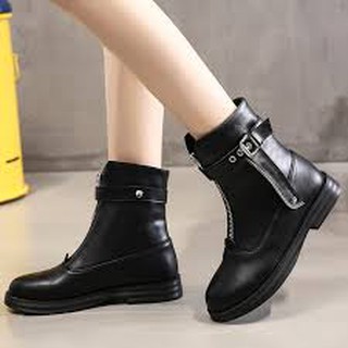 Boot Nữ Đế Bằng Cao 3cm Cổ Cao