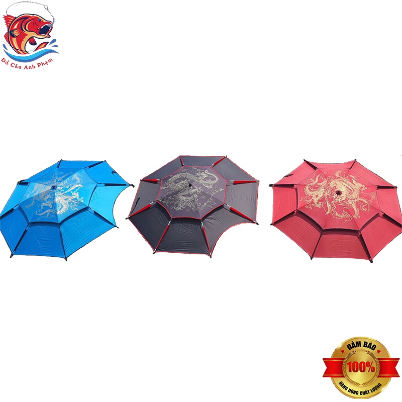 Ô Dù Câu Cá Dã Ngoại Kim Long 2 Tầng Thước 2m2- 2m4 Bền Bỉ Cao Cấp